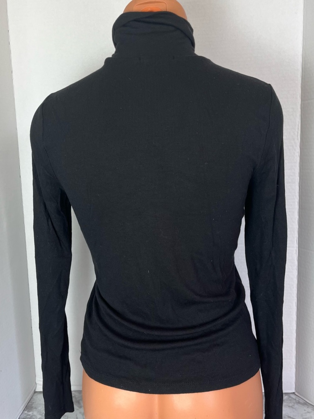 Marine Layer Black Long-Sleeve Turtleneck Top